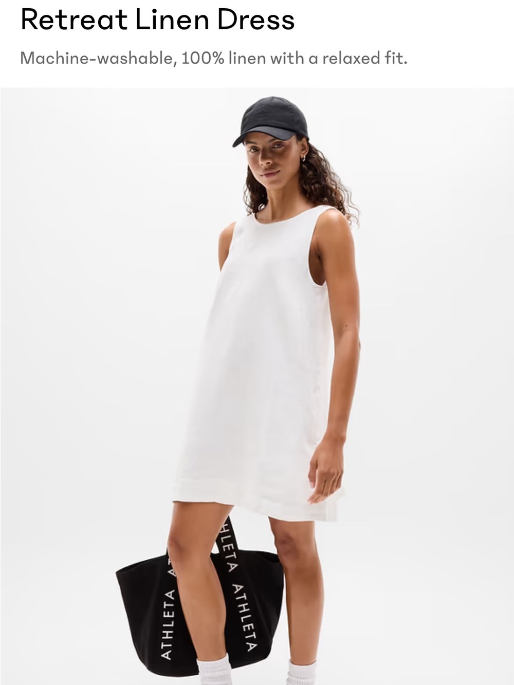 NWOT Athleta Retreat Linen Dress